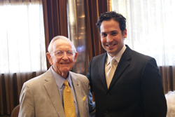 Dr. Christopher C. Kraft, Jr. (left) and RNASA Foundation President Rodolfo Gonz&aacute;lez (right)